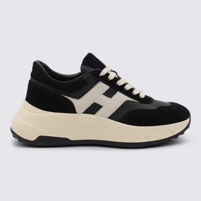Hogan Black And White Leather Sneakers