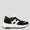 Hogan Low Top Sneakers Contrasting Sole In Black