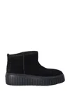 Hogan Black Ankle Boots With Soft Suede Upper