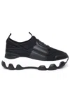Hogan Hyperactive Slipon Sneakers In Leather And Neoprene In Black