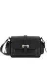 Hogan Flap Small Leather Crossbody Bag In Black