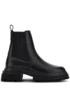 Hogan H674 Ankle Boot With Elastic Inserts And Robust Sole In Black