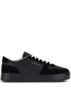 Hogan H-tv Smooth And Suede Leather Sneakers In Black
