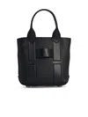 Hogan Small Leather Tote Bag Script In Black
