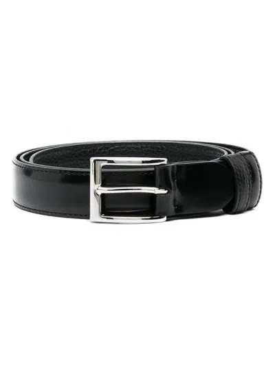 HOGAN BLACK LEATHER BELT
