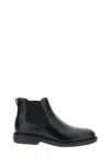 Hogan Elasticated-panel Leather Boots In Black