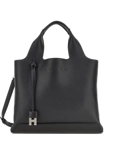 Hogan Black Leather Handled Bag