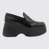 HOGAN BLACK LEATHER LOAFERS