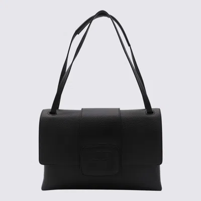 HOGAN BLACK LEATHER SHOULDER BAG
