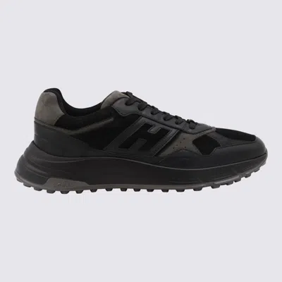 Hogan Black Leather Trainers
