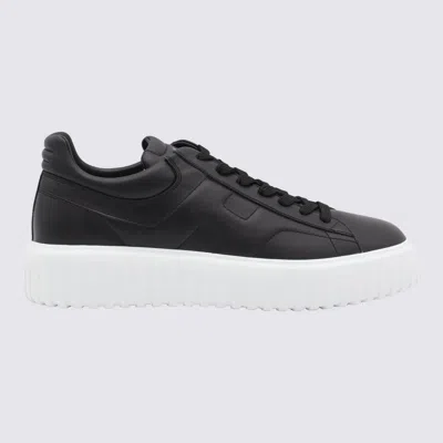Hogan Black Leather Sneakers