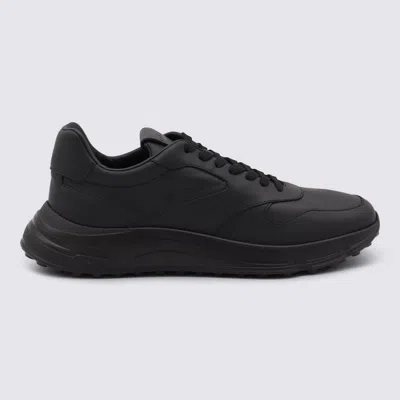 HOGAN BLACK LEATHER SNEAKERS