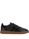 Hogan Black Logo Patch Sneakers In Black