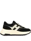 Hogan Suede And Nappa Leather Sneakers With Contrast Panel In Neutral