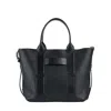 Hogan Script Medium Leather Tote Bag In Black