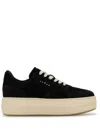 Hogan Skyscraper Suede Platform Sneakers In Black