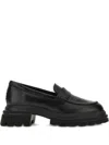 Hogan Black Slip On Leather