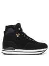 Hogan Black Suede And Lurex Sneakers In Black