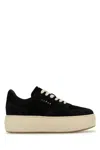 Hogan Skyscraper Suede Platform Sneakers In Nero