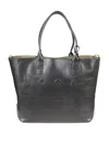 Hogan Black Tote Bag With Smooth Leather Finish In Gray