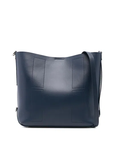 Hogan Blue Calf Leather Shoulder Bag