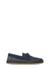 Hogan Suede Loafers With Round Toe And Rubber Sole