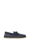 Hogan Suede Loafers With Round Toe And Rubber Sole In Grey