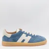 Hogan Low Top Sneakers Suede Upper Rubber Sole In Blue
