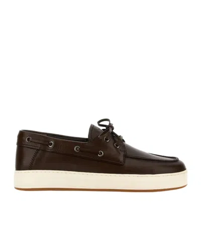 Hogan Boat Loafers  H-tv In Brown