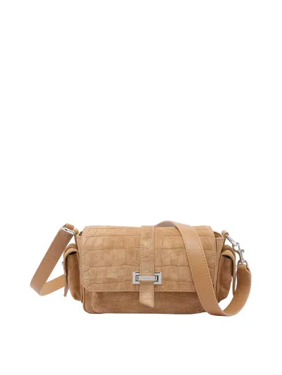 Hogan Small Flap Crossbody Bag In Sand