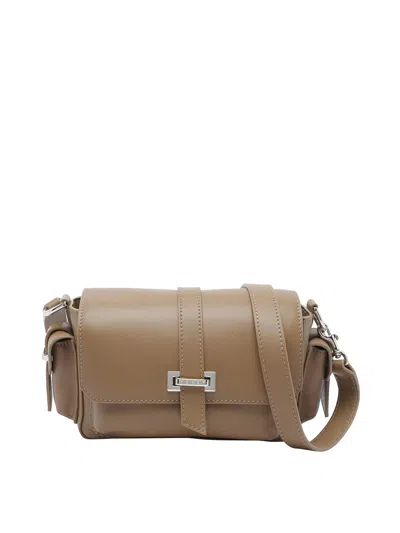 Hogan Small Flap Crossbody Bag In Sand