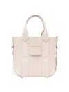 Hogan Script Shopping Bag In White