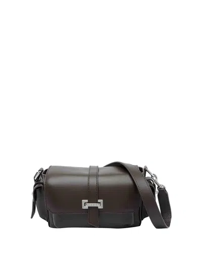Hogan Small Flap Crossbody Bag In Brown
