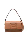Hogan Leather Crossbody Bag Strap Adjustable In Brown