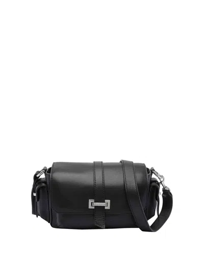 Hogan Small Flap Crossbody Bag In Black