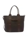 Hogan Medium Script Shopping Bag In Brown