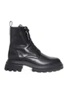 Hogan H674 Combat Boots In Black