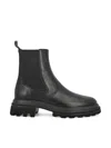 Hogan H674 Ankle Boot With Elastic Inserts And Robust Sole In Black