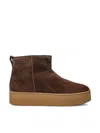 Hogan Ankle Height Platform Boots With Pull Tab In White