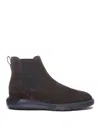 Hogan Elasticated Side-panel Boots In Brown