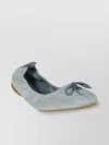 Hogan Textured Upper Ballerina Flats With Bow Accent