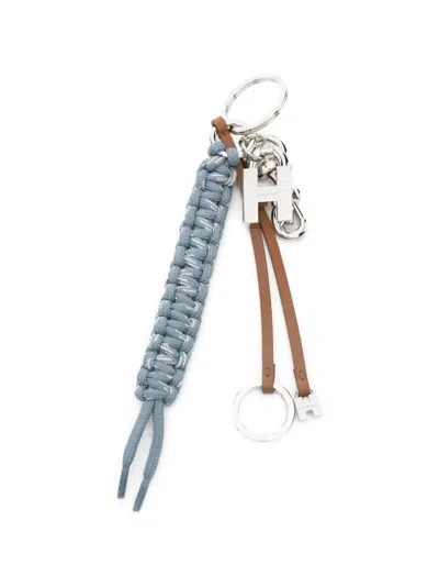 Hogan Braided Leather Keyring In Multi