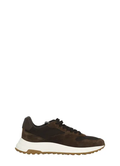 Hogan Brown Hyperligh Tech Fabric Sneakers