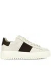 Hogan Sneakers Striped Panel Flat Sole In White