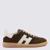 Hogan Brown Leather Sneakers In Brown