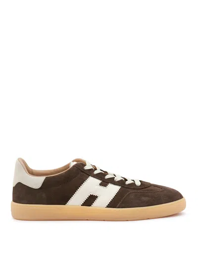 HOGAN BROWN LEATHER SNEAKERS