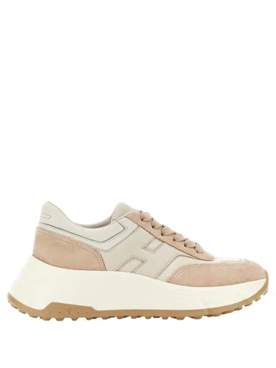 Hogan Brown Logo Sneakers