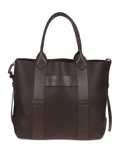 HOGAN BROWN SCRIPT MEDIUM TOTE