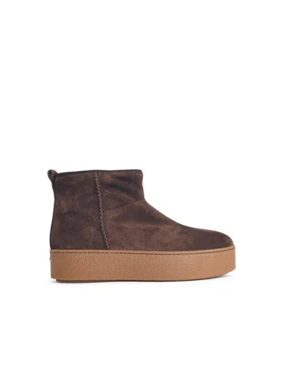 Hogan Brown Suede Ankle Boots