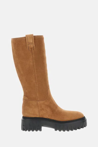 HOGAN BROWN SUEDE BOOTS
